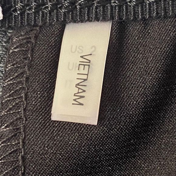 T Tahari Pants Womens Dark Gray Black Size 2 Zip Pockets Elastic Waist Slacks - Picture 11 of 15